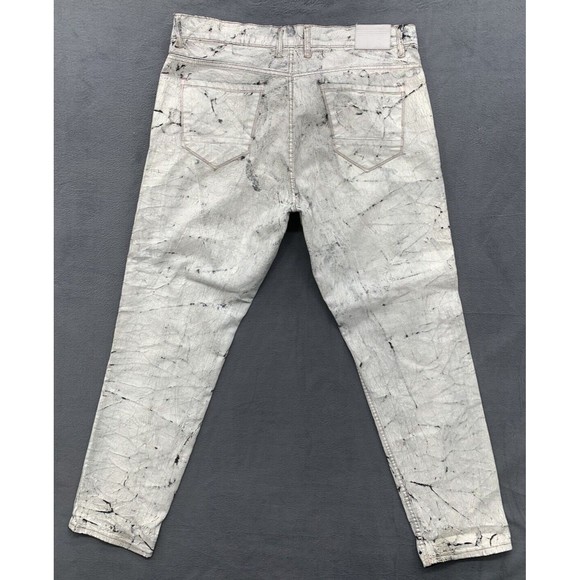 Jordan Craig Legacy Edition Aaron Denim Jeans Men's 38/34 White Paint Covered